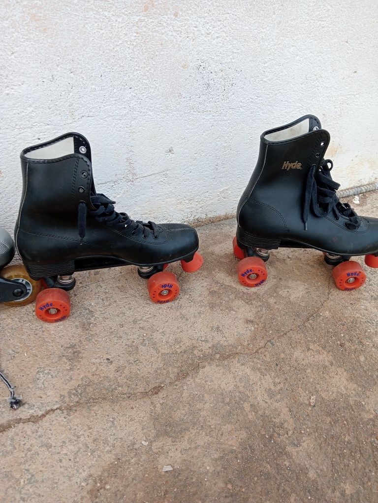 Patins em linha em boas condições