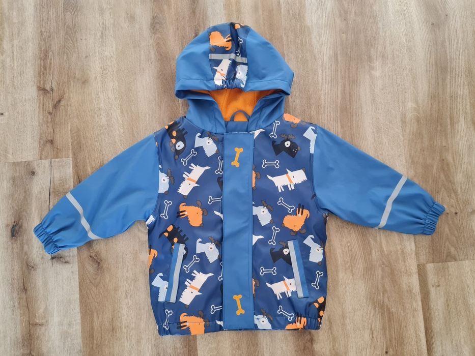 Lupilu, kurtka dziecięca, przeciwdeszczowa, na polarze, odblaski, 92