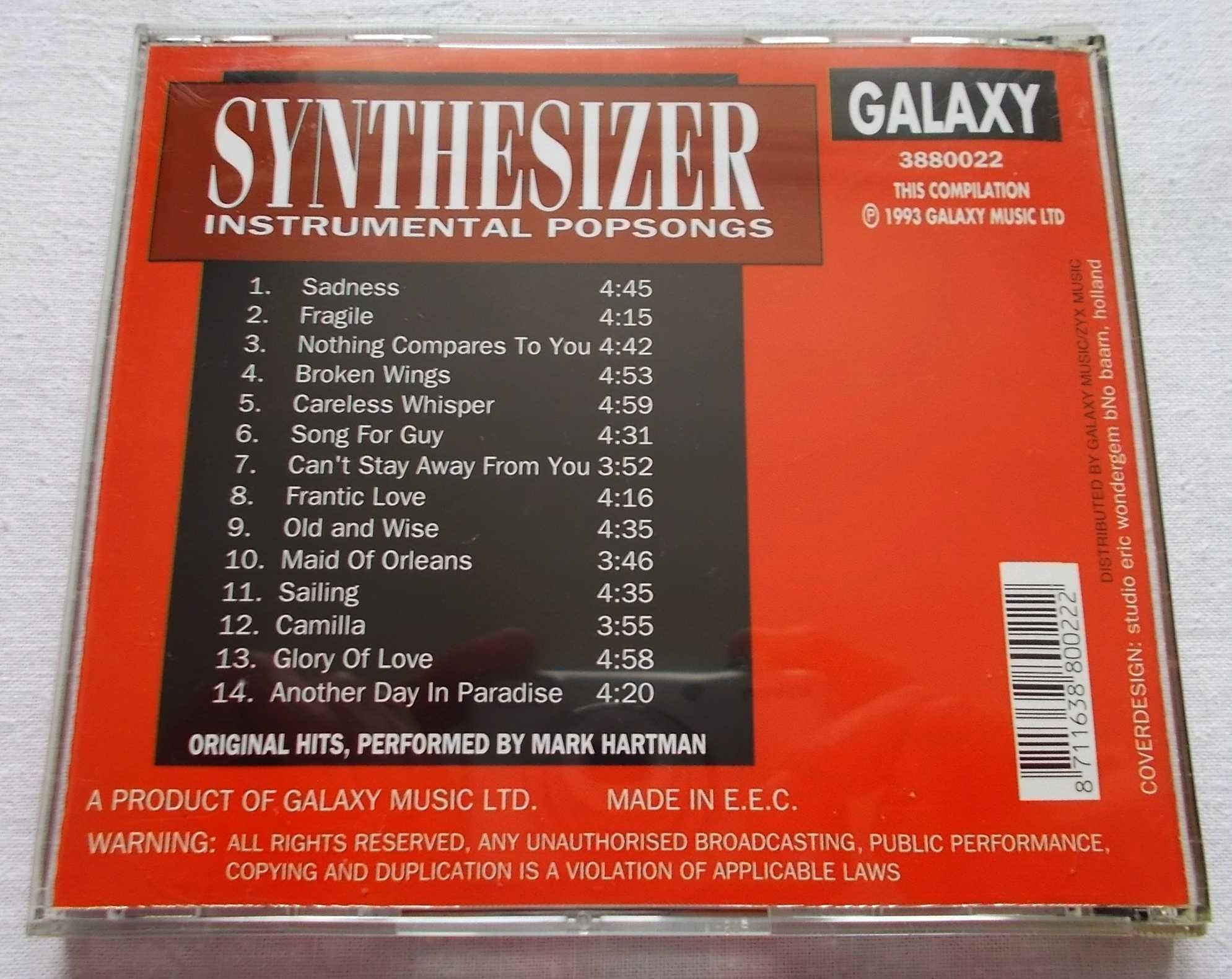 Płyta CD - Synthesizer - Instrumental Popsongs v1 - (1993r.)