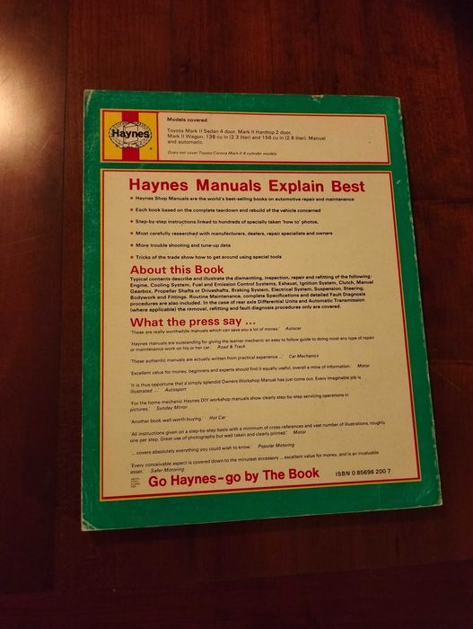 Haynes - Toyota Mark II ( Manual Técnico )