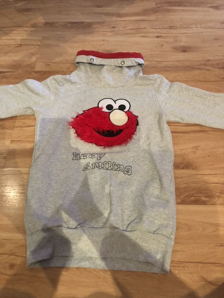 Bluza długa ELMO szara wysoki kołnierzyk 140