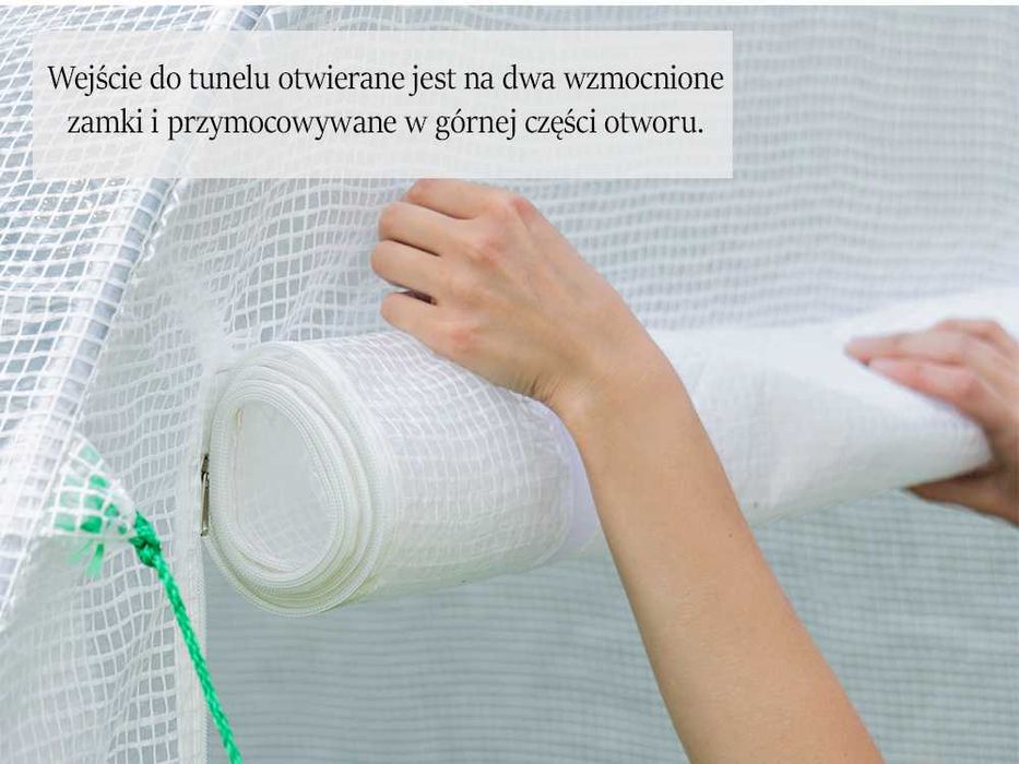 FOLIA ZAMIENNA na tunel ogrodowy 4,5x2m zbrojona zapas namiot foliak