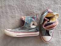 Jeansowe kolorowe buty trampki Converse 28,5 - 28 - 29 z tiulem