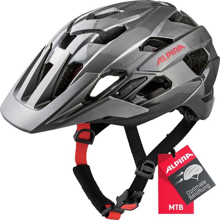 Kask rowerowy ALPINA  ANZANA MTB Rozmiar L 57-61 cm ciemnosrebrny