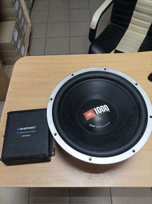 Sub JBL GT4-12 и усилитель к нему(blaupunkt 330watts)