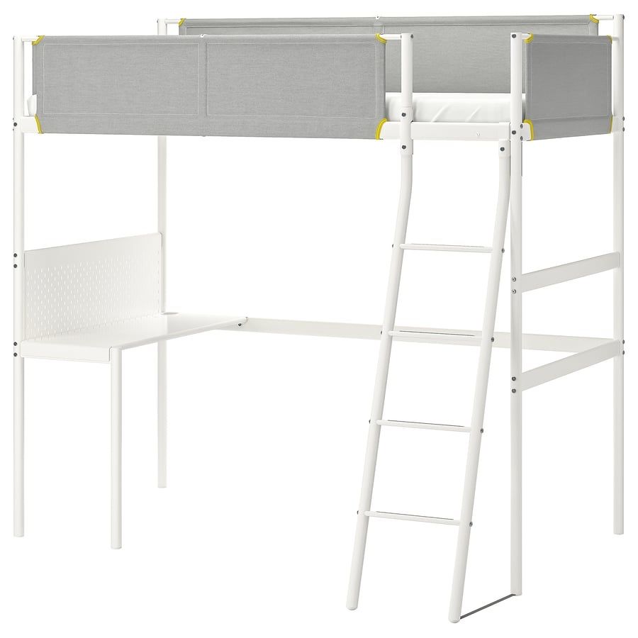 Cama alta com secretaria
