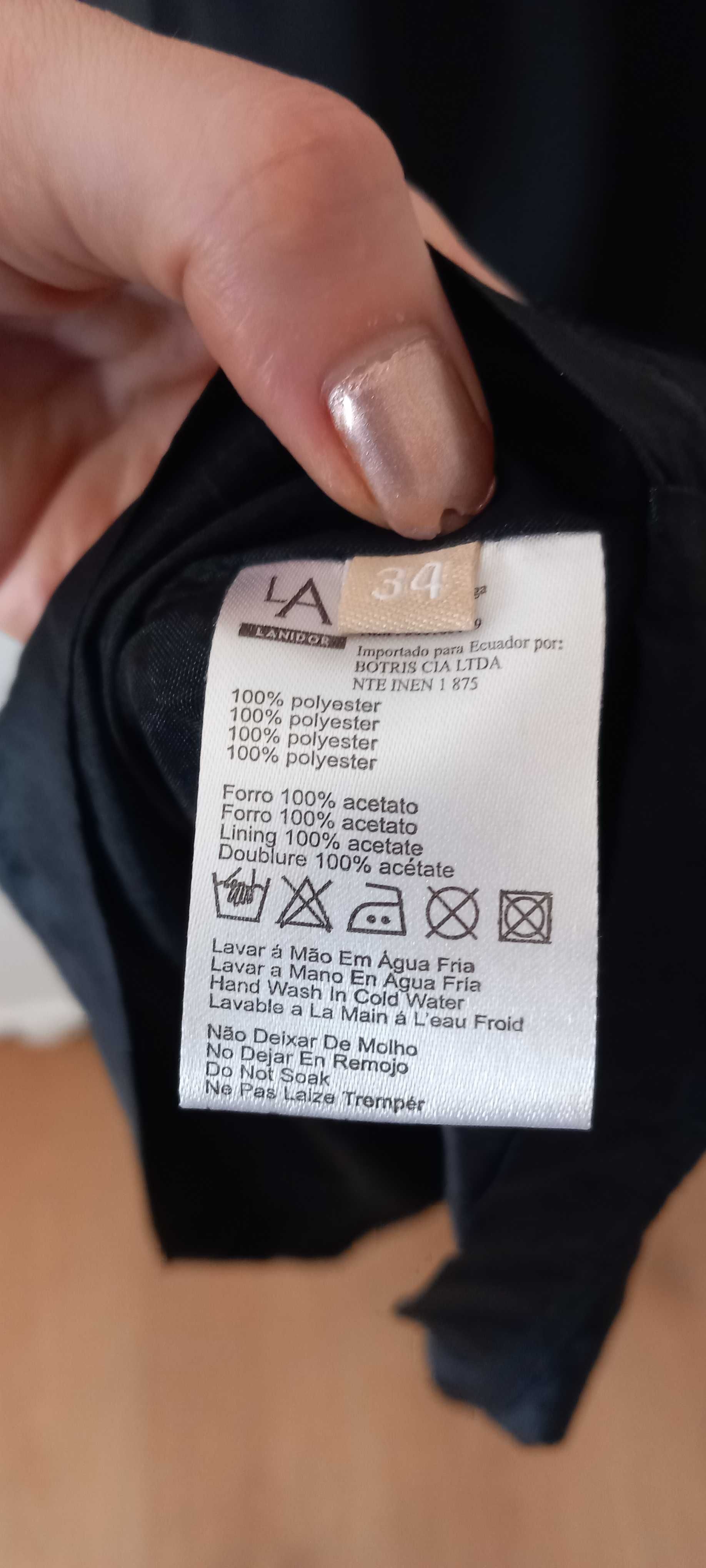 Vestido maxi com pedraria e missangas + cinto como novo Lanidor
