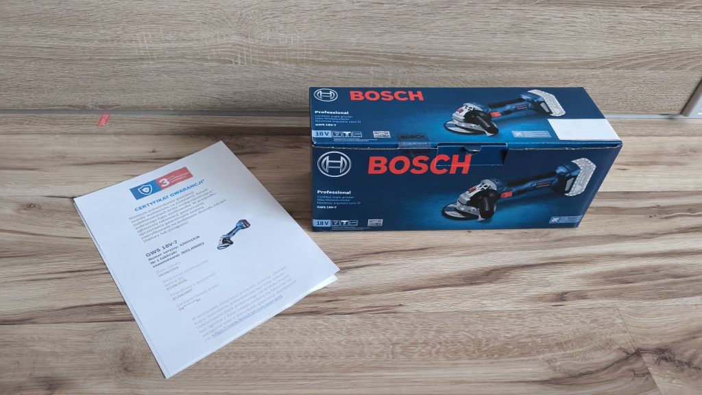 Szlifierka kątowa Bosch Professional GWS 18V-7 gwarancja