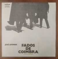 José Afonso disco de vinil "Fados de Coimbra".