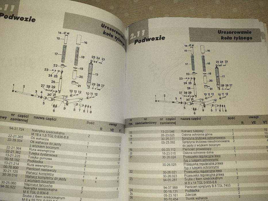 Katalog czesci instrukcja obsługi simson sr50 sr80 skuter silnika ramy