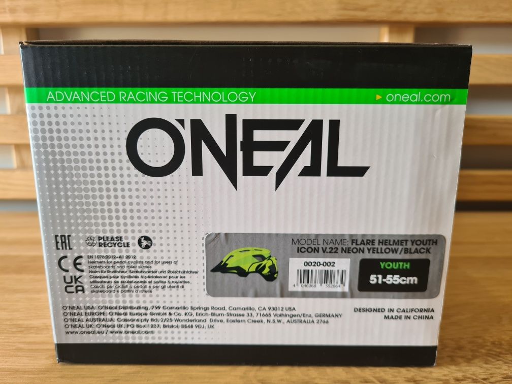 Kask dziecięcy MTB Oneal Flare Youth wzór neon rozm. 51-55 cm XXS/XS/S