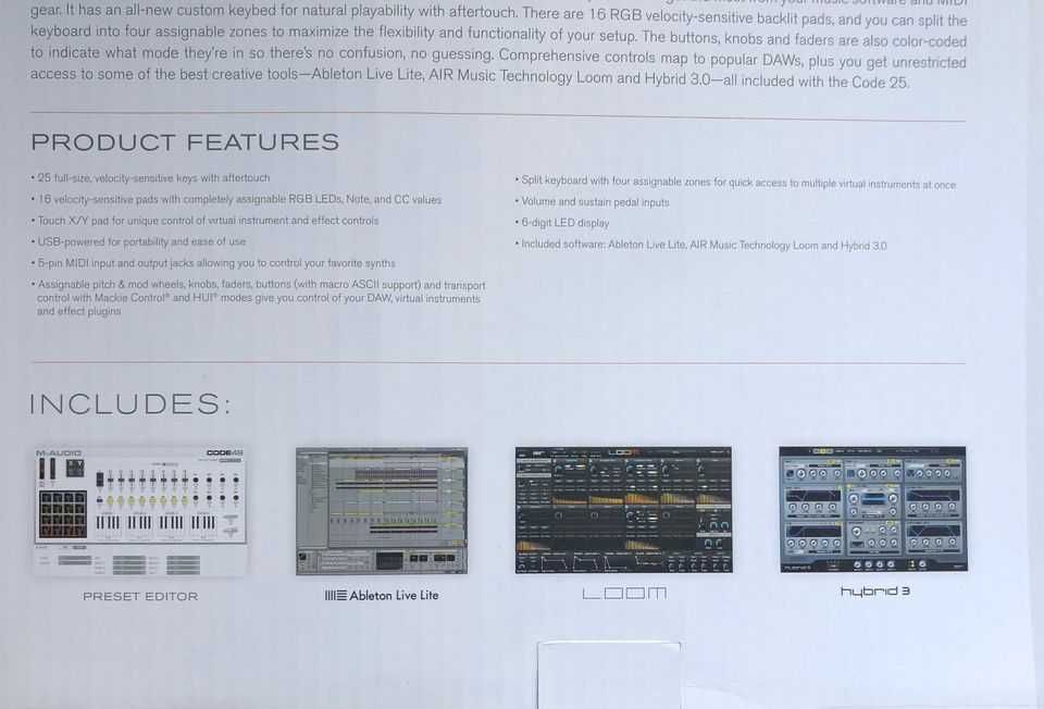 M-AUDIO CODE25 - klawiatura sterująca