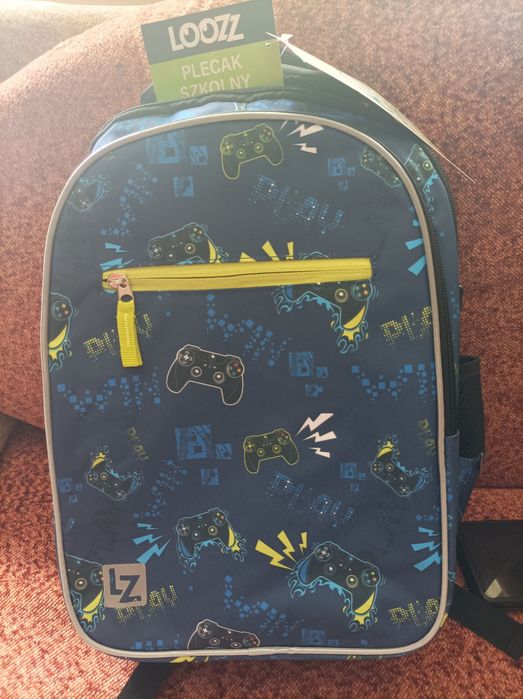 Plecak szkolny LOOZZ gra pad gamingowy nowy wysyłka szkola odblaski