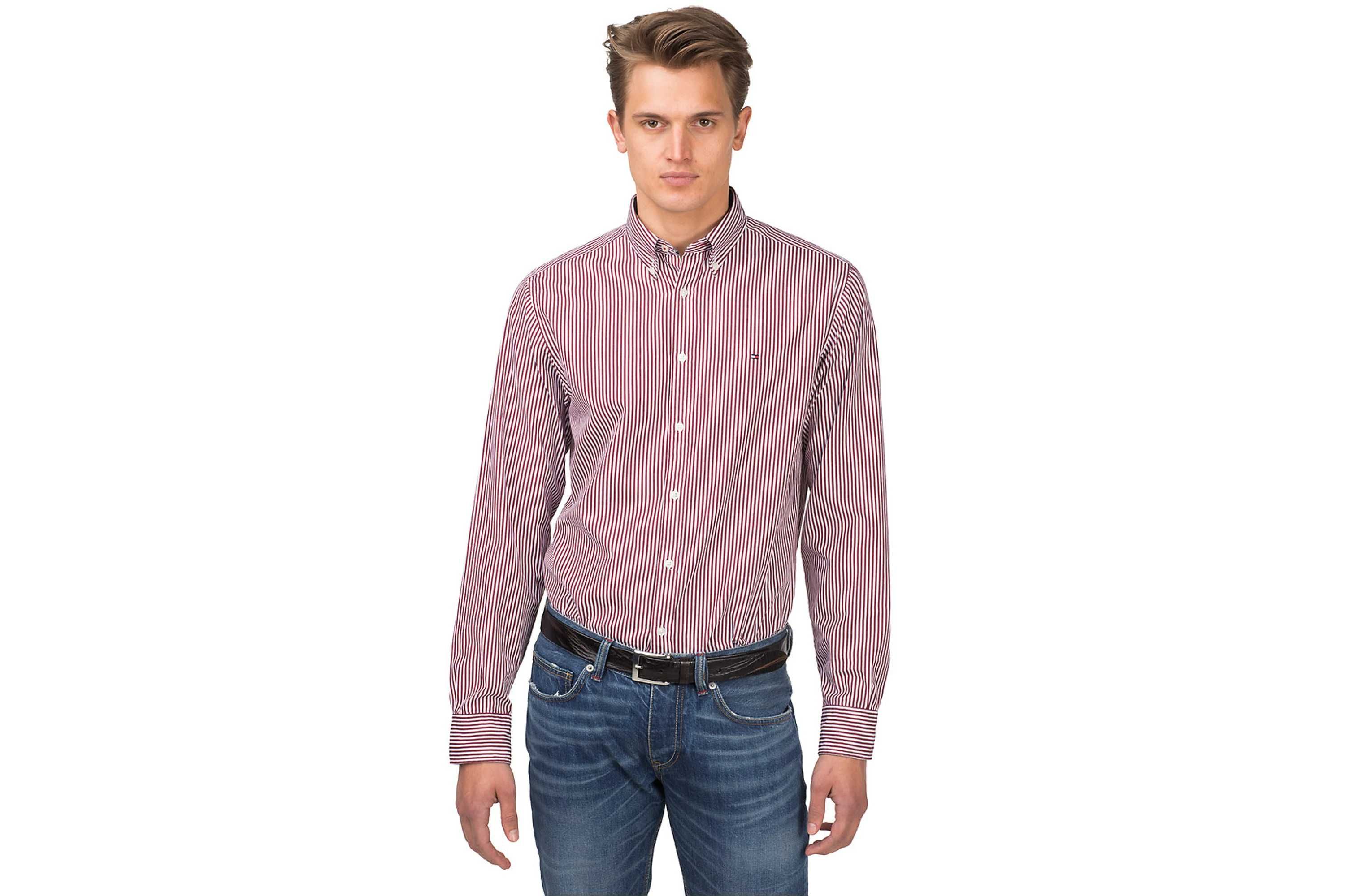 TOMMY HILFIGER New York Fit Koszula Męska M Bawełna Oryginalna Super