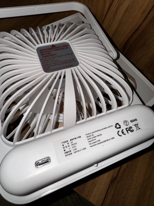 Новый Usb вентилятор портативный 2000mah с аккумулятором