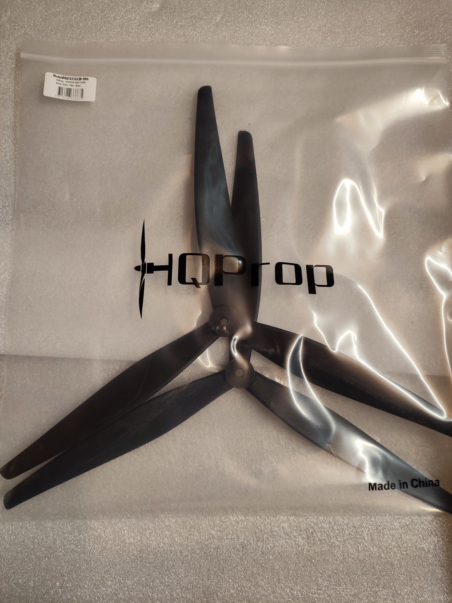 Комплект пропелерів 2шт HQProp 15X10X3 Black glass Fiber Nylon