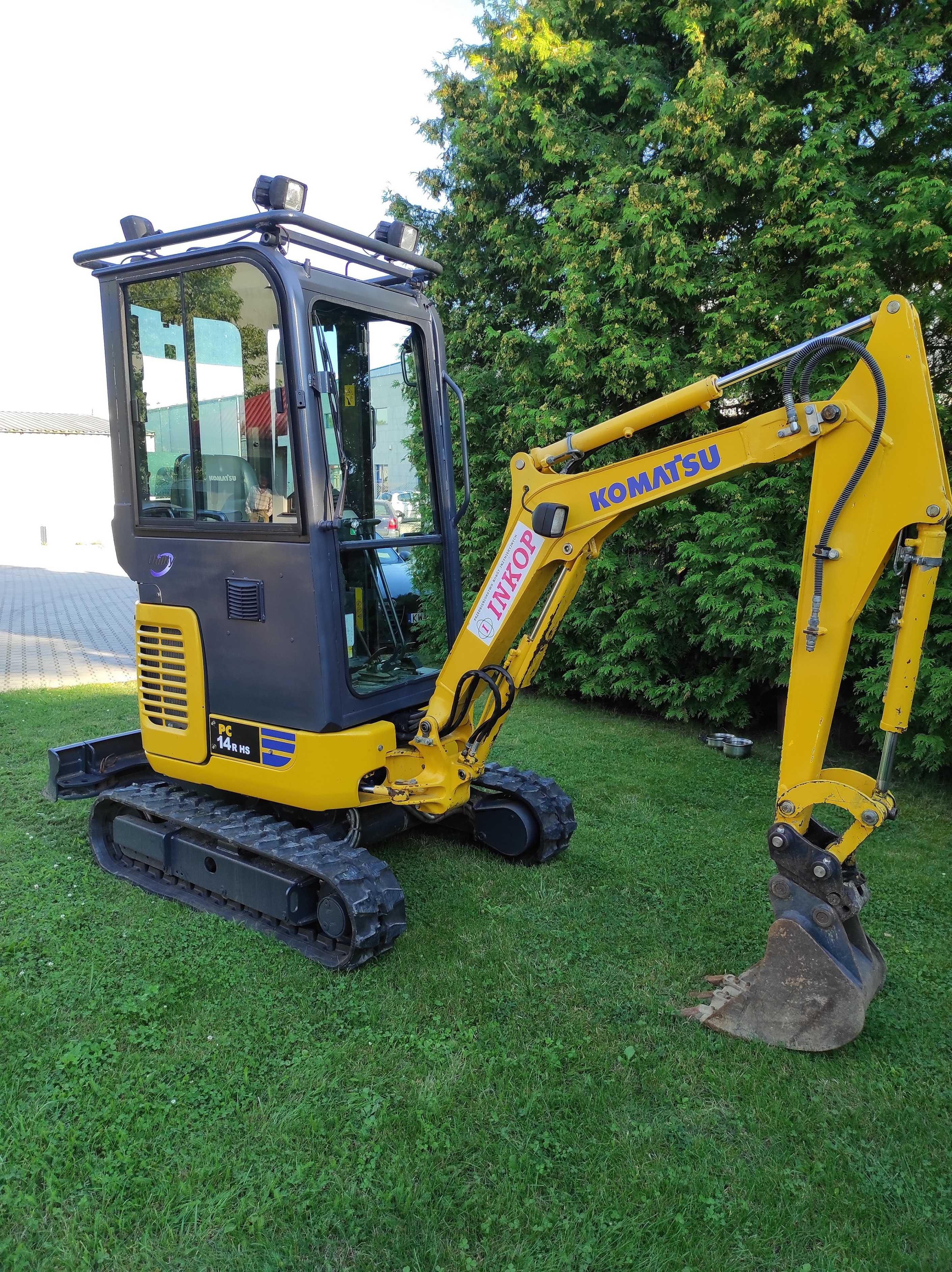 Minikoparka 1,5T Komatsu PC14 wynajem