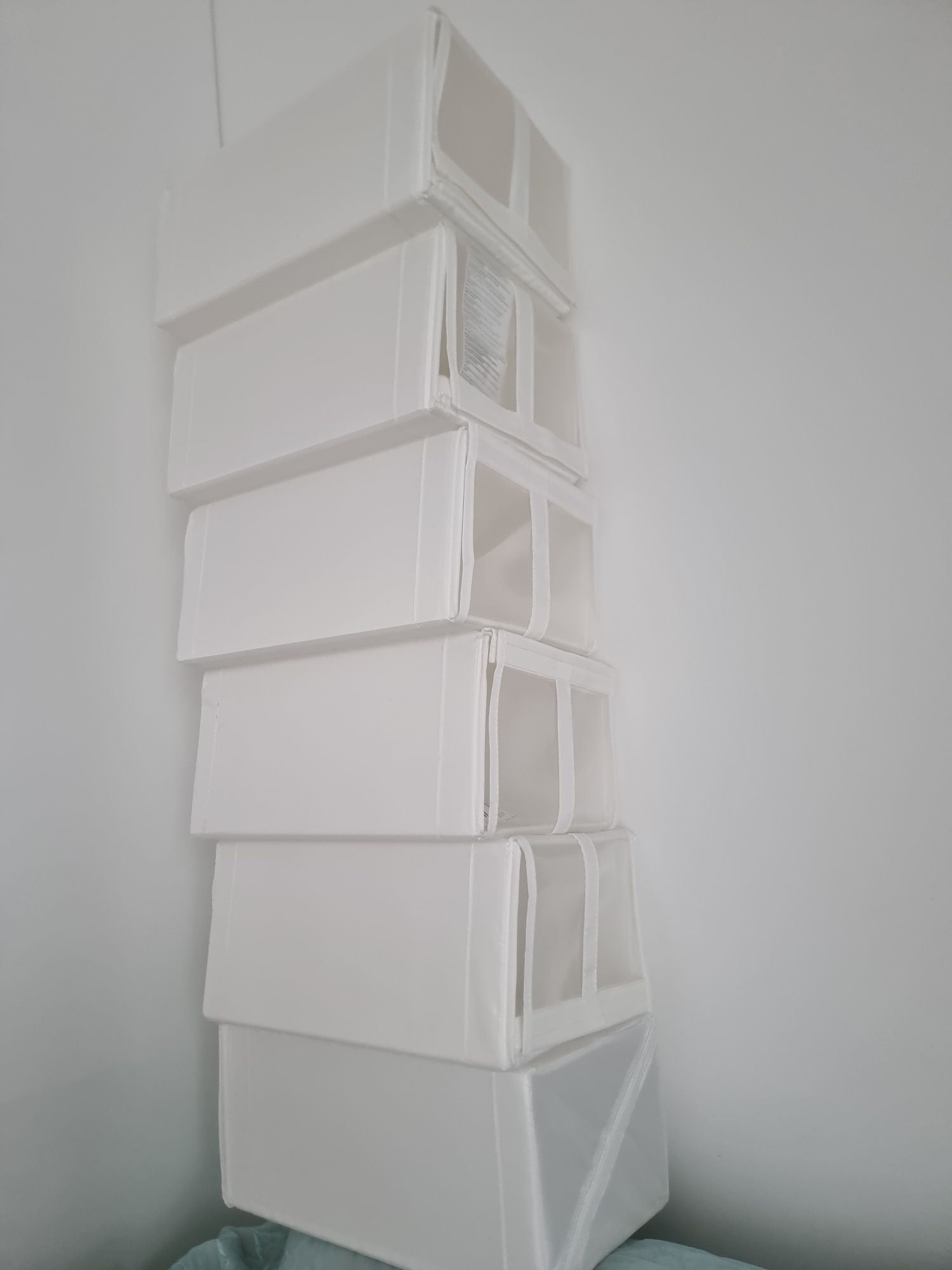 Ikea Skubb pojemnik na buty 6 sztuk biale pudełka