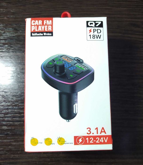 Автомобильный FM трансмиттер-модулятор, USB, Bluetooth, MicroSD