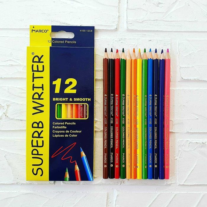 Набор карандашей Marco - 12 цветов, Карандаш простой MARCO.