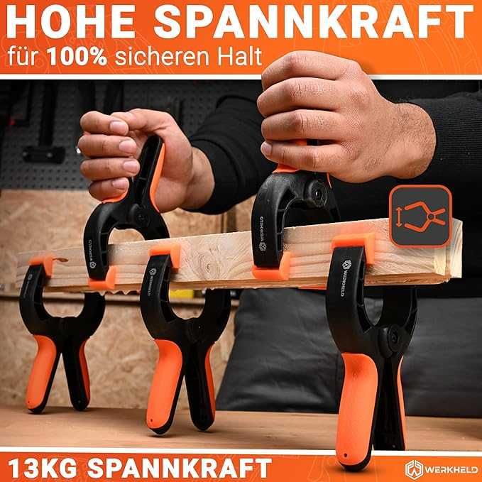 WERKHELD® Zestaw Zacisków Sprężynowych [6 Sztuk]