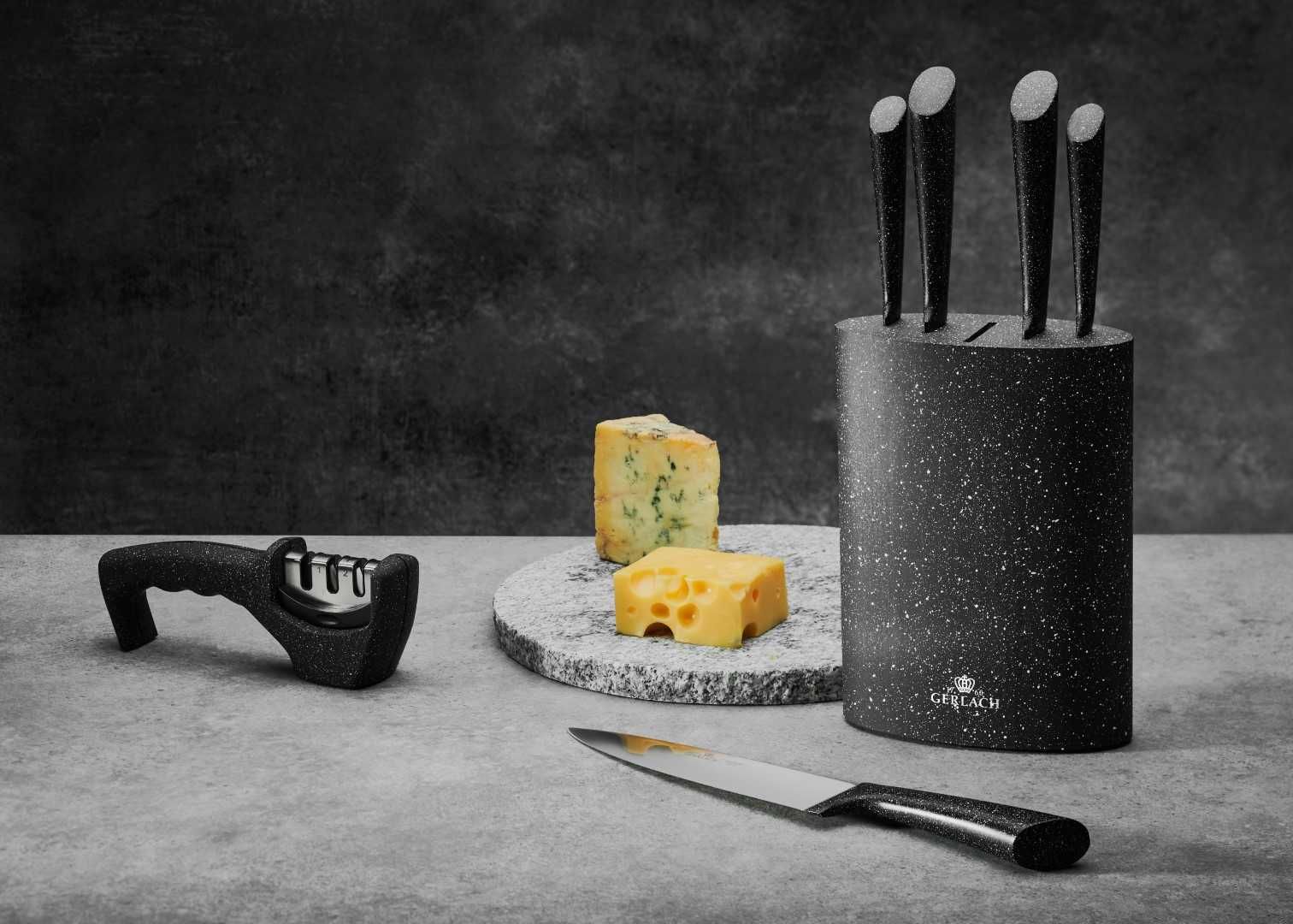 Набір з 5 кухонних ножів і підставки Gerlach Granitex Набор ножей