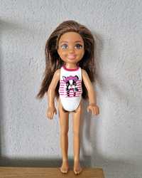 Laleczka Barbie Chelsea FRL81 przyjaciółka lalka brunetka z pieskiem