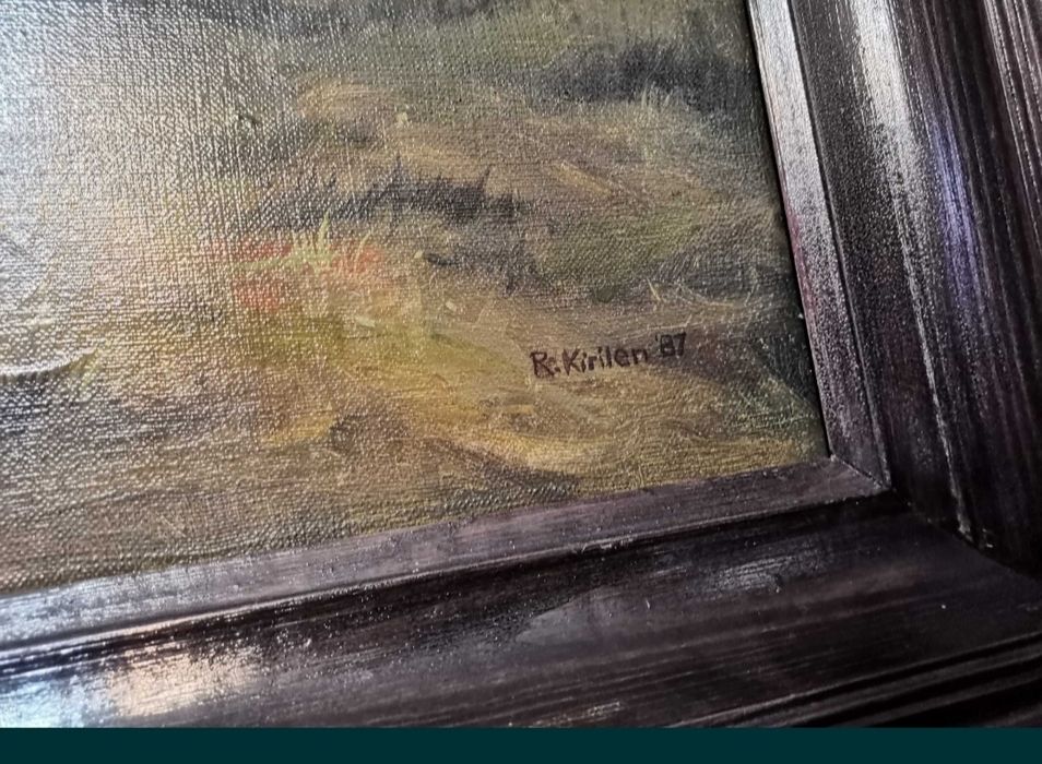 Start obraz olejny na płótnie sygnowany duży