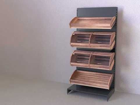 Regał na pieczywo sklepow 100x200cm drewniany nowy z koszami 2017,20zł