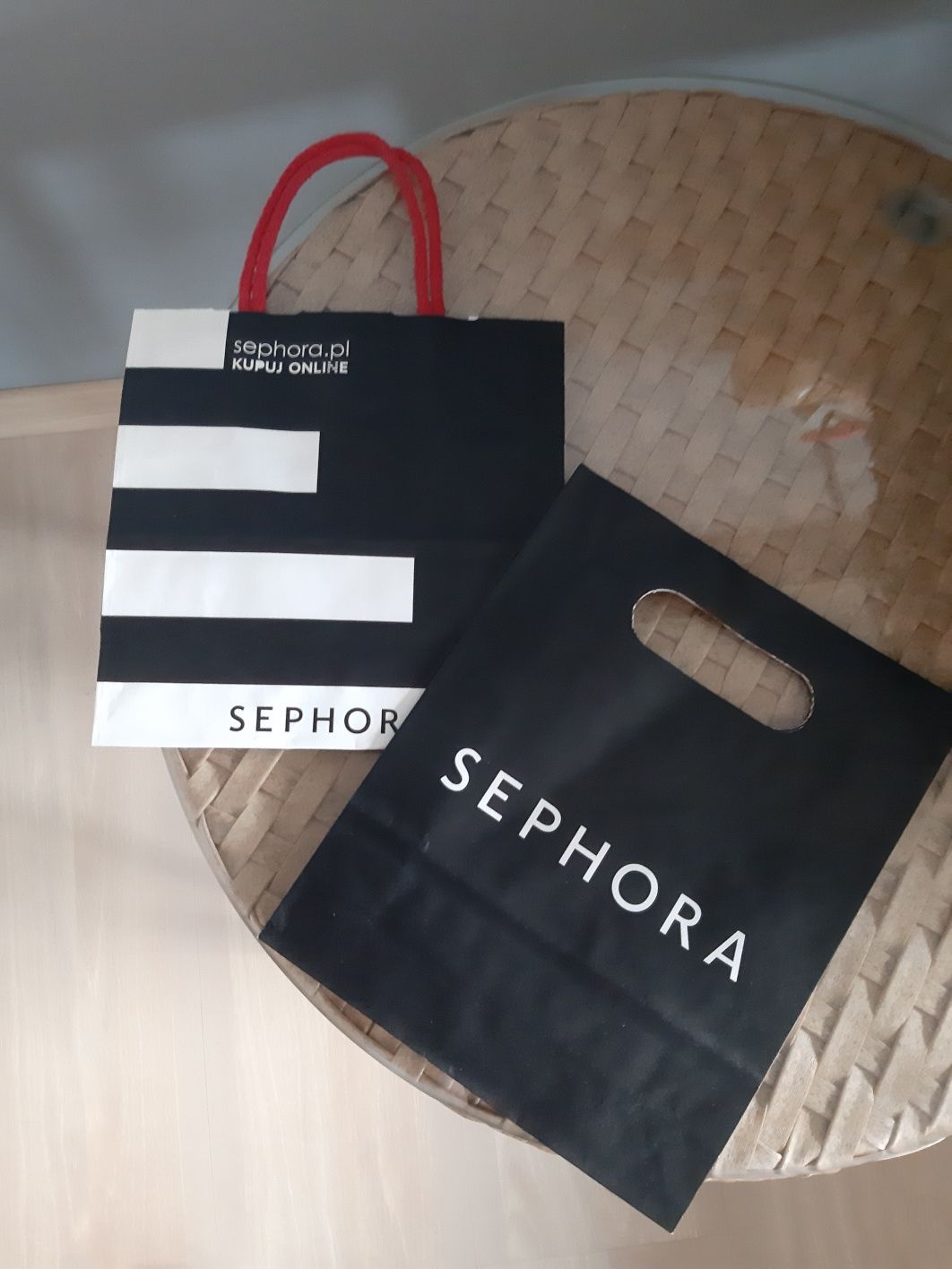 Torebki sephora po prezencie kolekcja czarne papier torebeczka