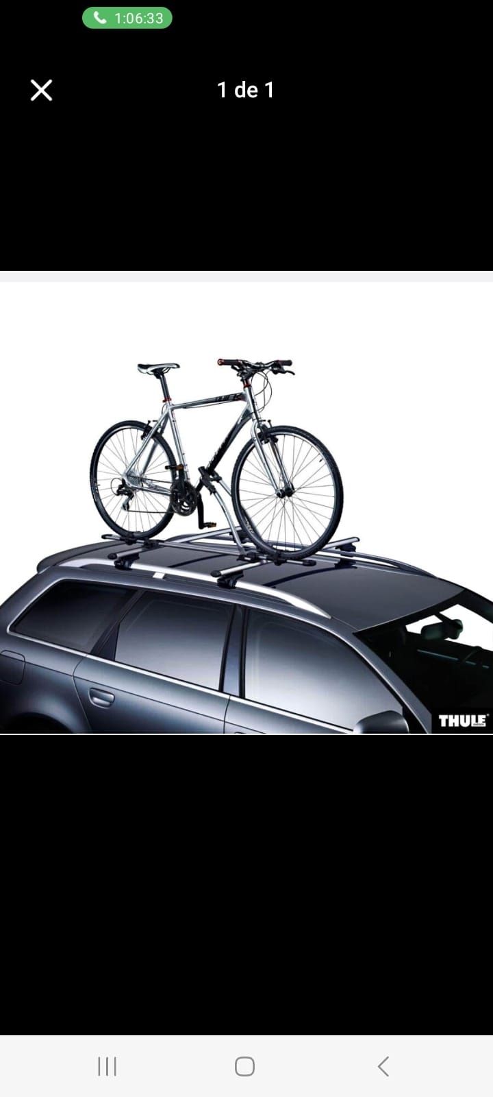 Conjunto de barras e suportes de tejadilho thule  120€