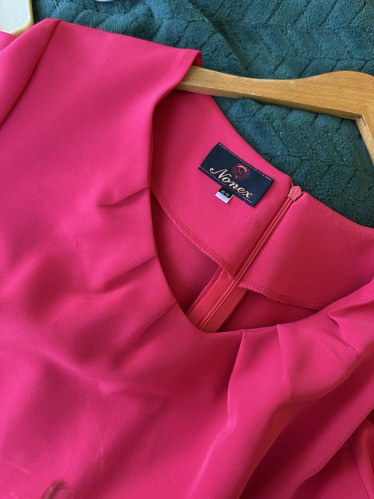 Suknia sukienka wizytowa 52 6XL plus size paskiem pasek komunie wesele