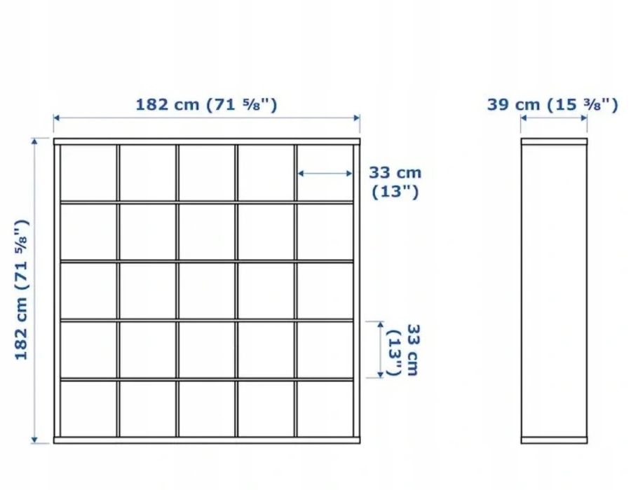 Regał Kallax Ikea 182x182 cm