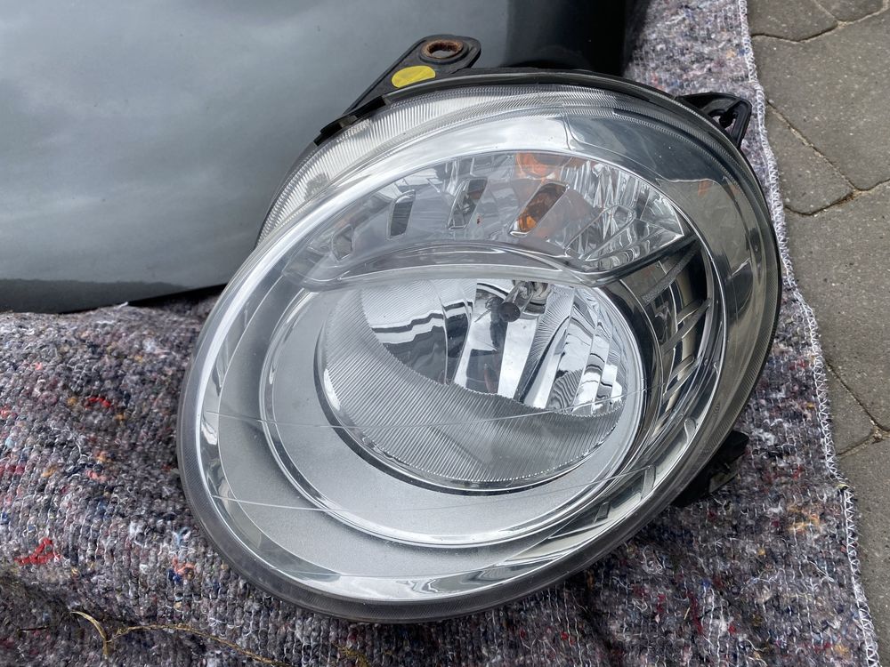 Lampa prawa lewa przednia Fiat 500 angielska