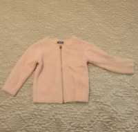 Różowy moherowy sweter dziewczęcy 98