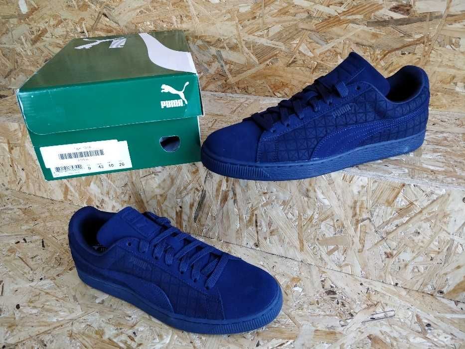 Puma Suede Оригинал Новые Кожаные Кроссовки Синие 44