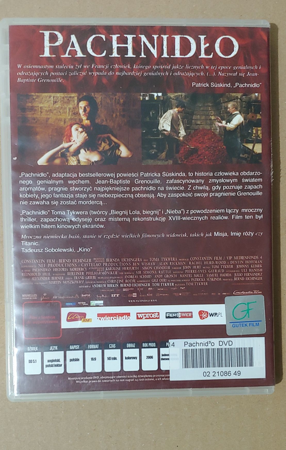 Pachnidło. Historia mordercy dvd