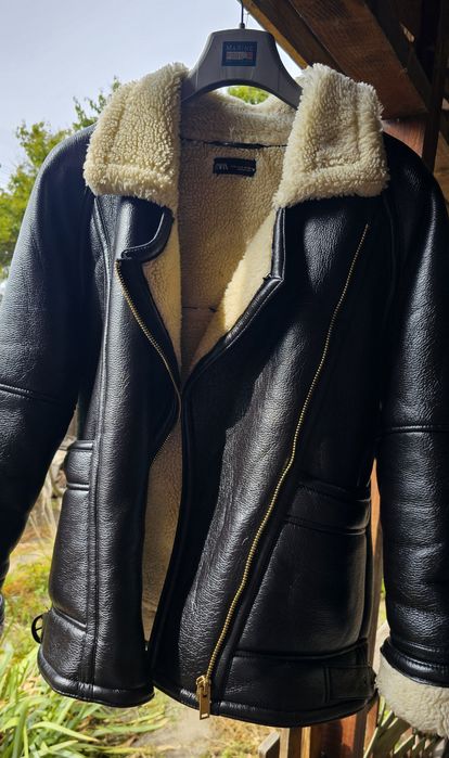 Дубленка ZARA экокожа