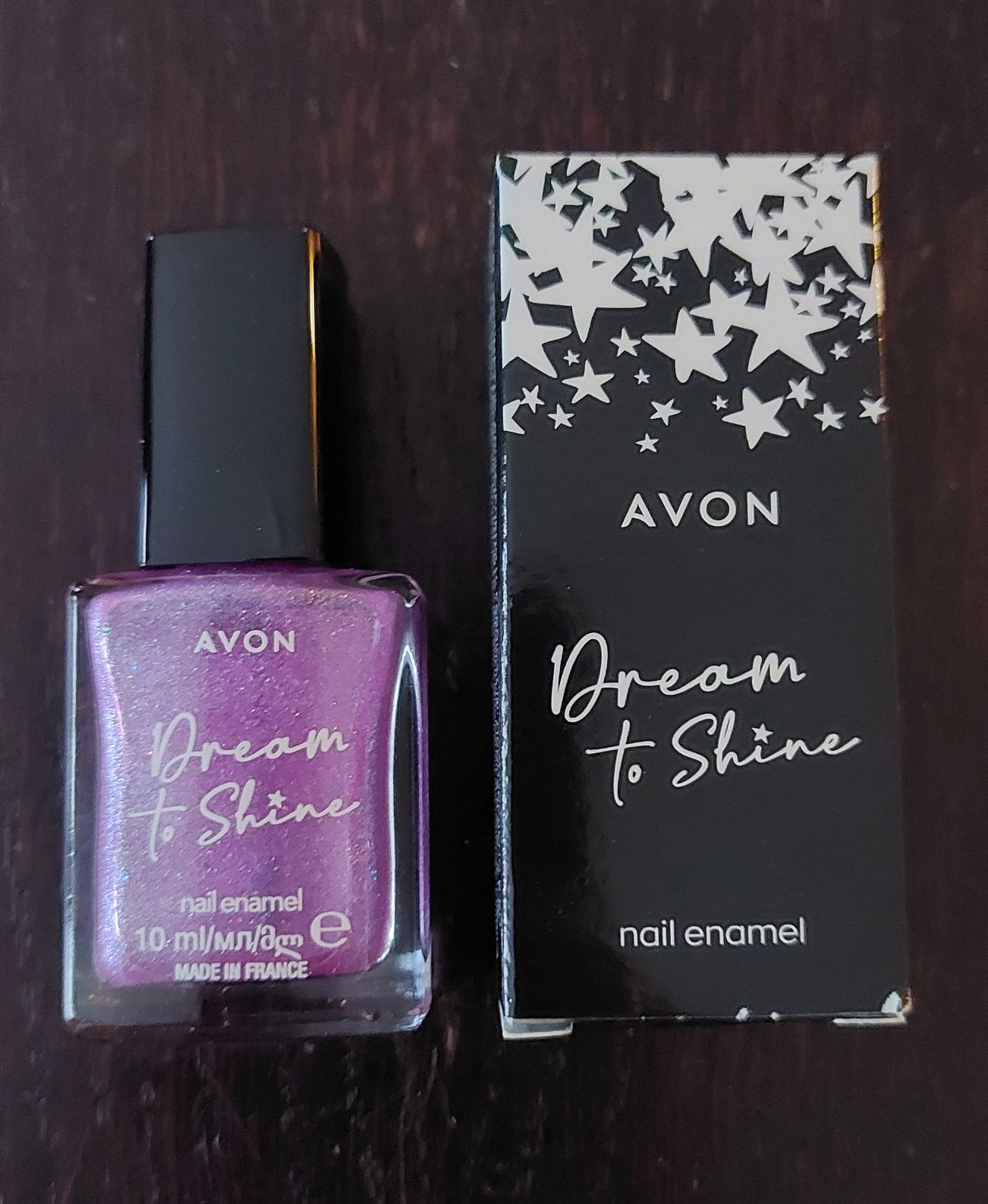 Avon Dream to Shine lakier 3D do paznokci Raven Sparkle czarny brokat