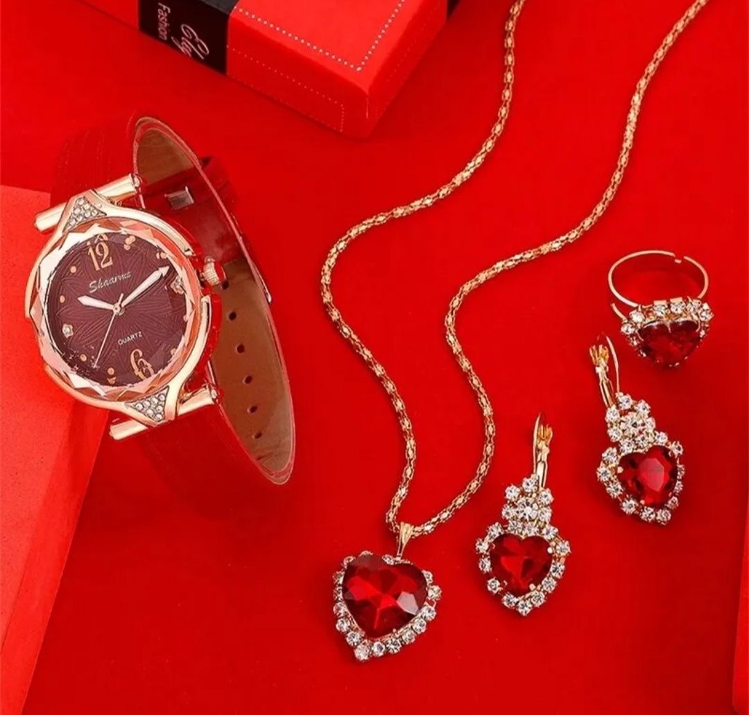 Damski zegarek plus zestaw biżuterii