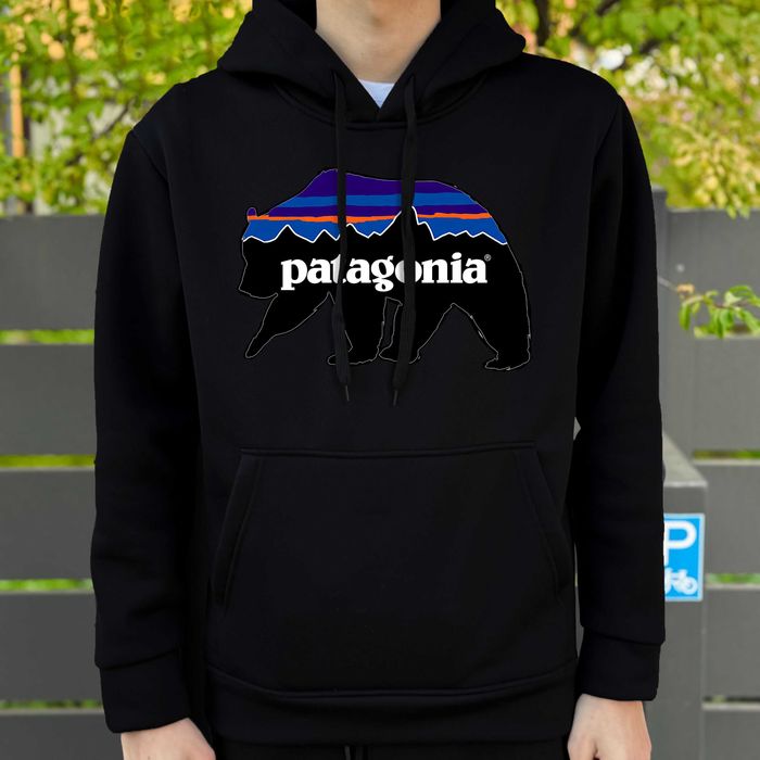 PATAGONIA » Черное новое худи » Neon SunSet » XS S M L XL » Патагония