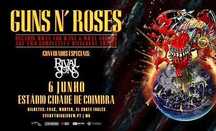 2 Bilhetes Guns N’ Roses-Coimbra 6 Junho 2025-Bancada Nascente-Sub 22B
