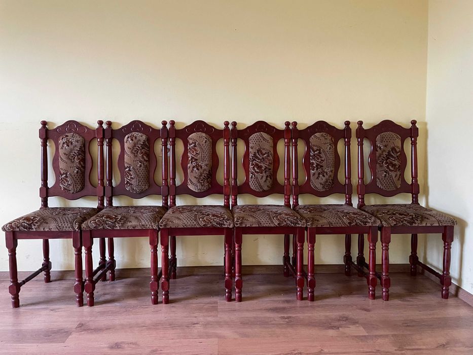 Krzesła tapicerowane (ludwikowskie) 6 sztuk