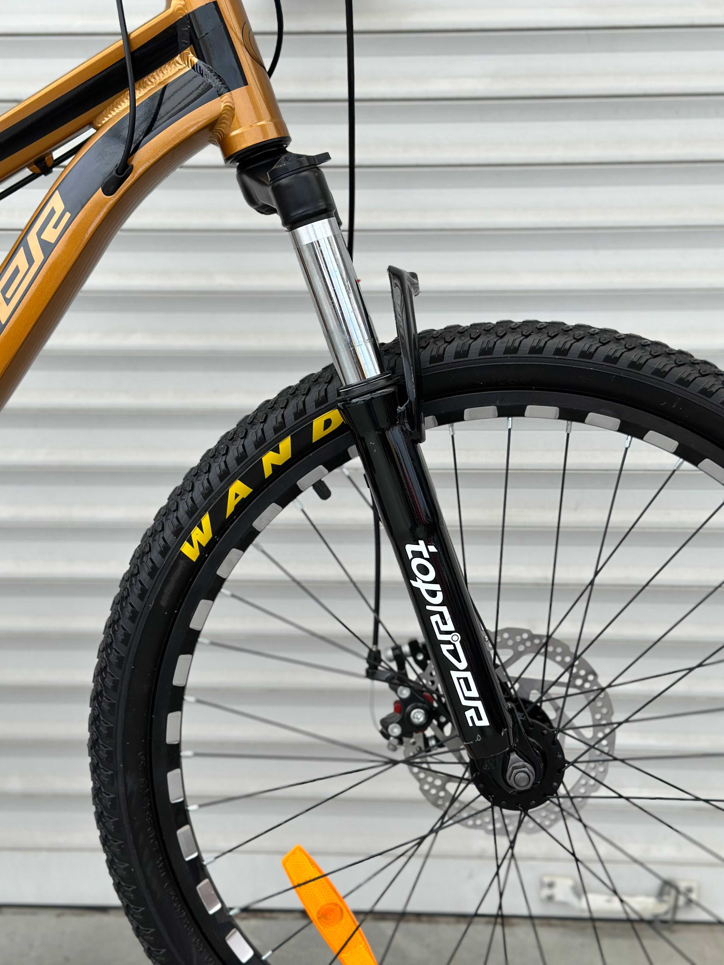 Горний велосипед рама алюмінієва колеса 24 дюймів оранжевий
