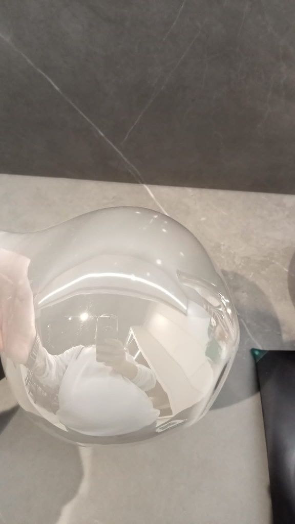 Zestaw 2 wazoników design  szkło jasne metatalizowane nowoczesne