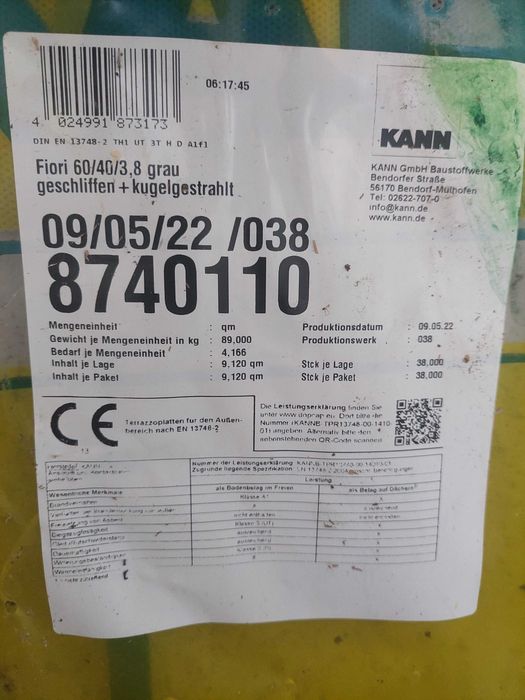 Płyta tarasowa 40 x 40 x 3,8 cm