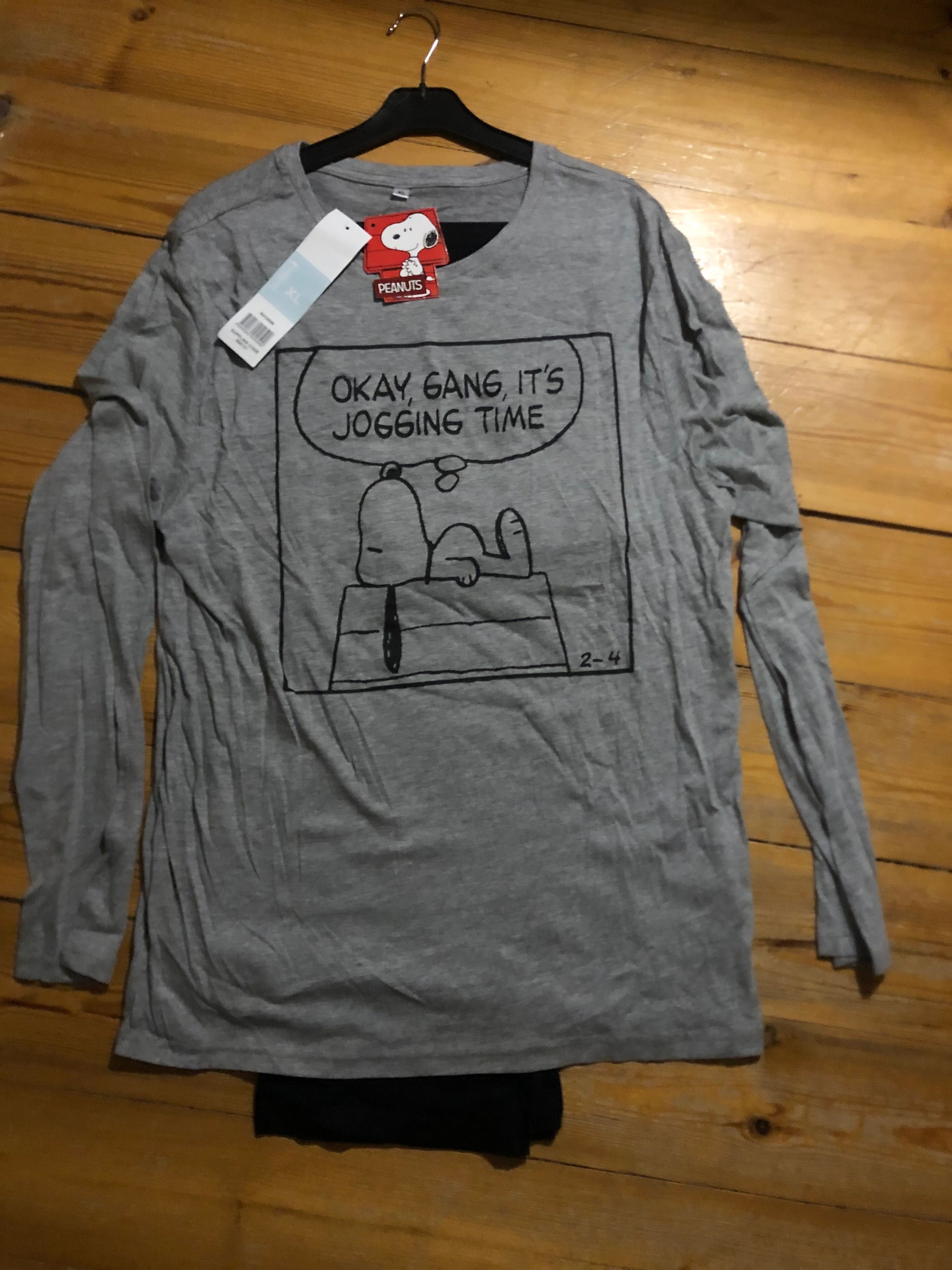 SNOOPY oryginalna piżama; Dla Biegacza! bluza i spodnie Unisex XL