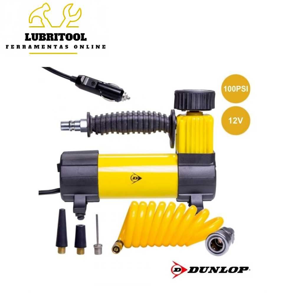 DUNLOP Compressor de Ar de Isqueiro 100PSI 7Bar 12V 812.DUN | NOVOS