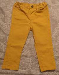 Spodnie jeansowe musztardowe 74cm