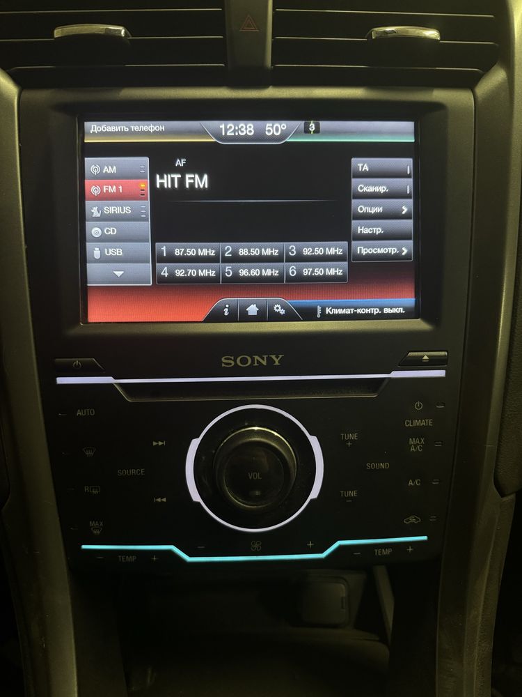 Магнітола Монітор Sync Sony Titanium Ford Fusion USA